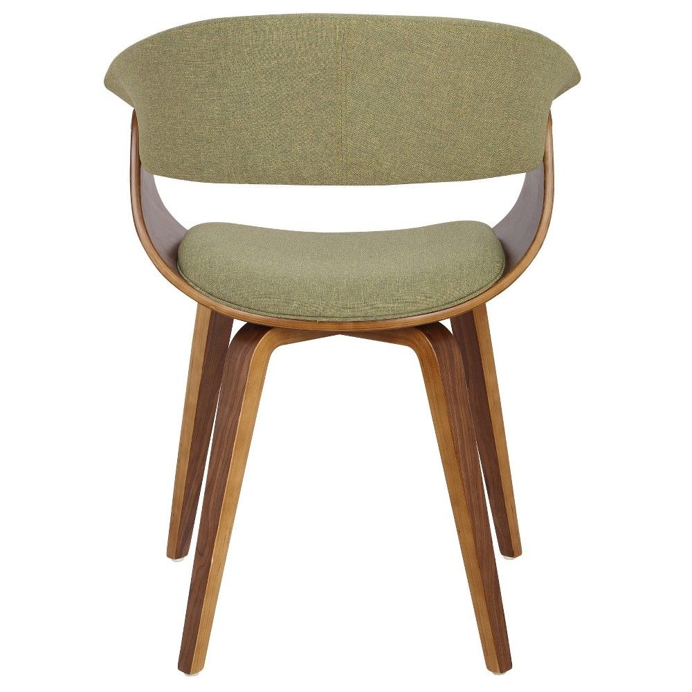 Set of 2 Vintage Mod Dining Chairs Walnut/Green - LumiSource