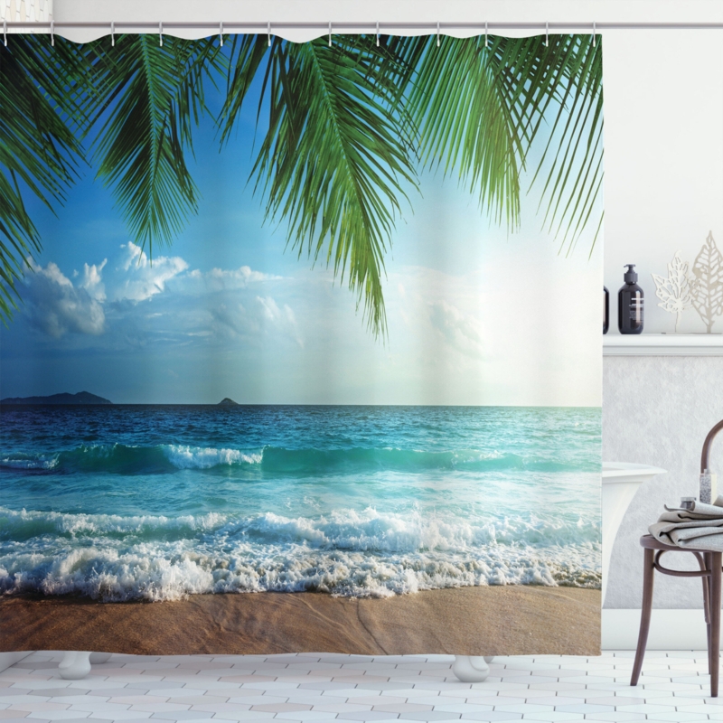 Shower Curtain with Hooks Included