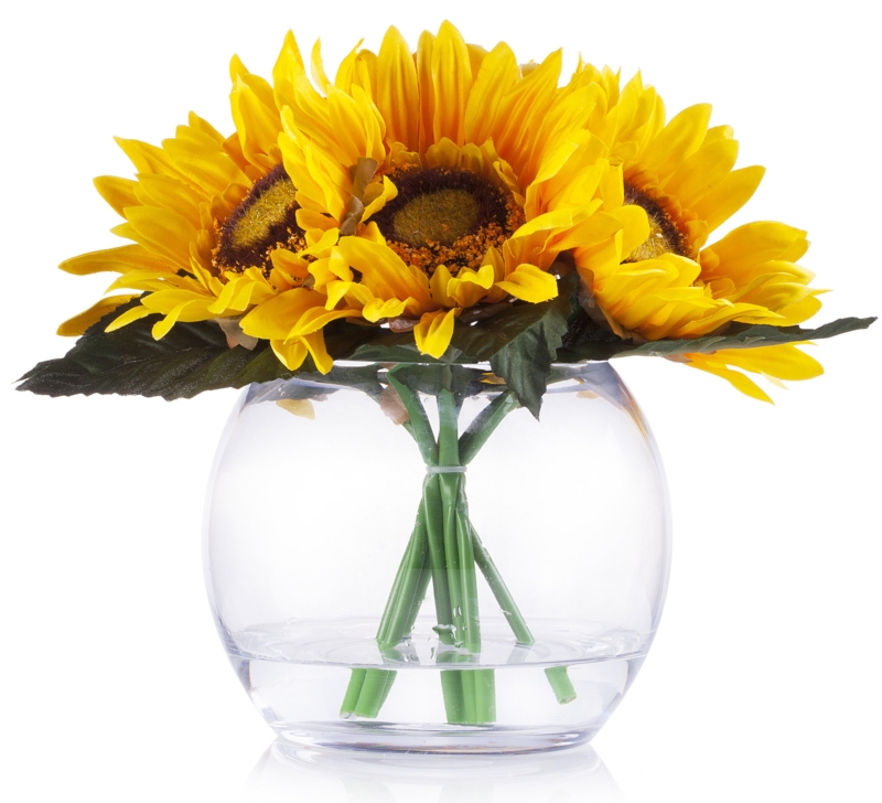Silk Sunflower Arrangement in Pot