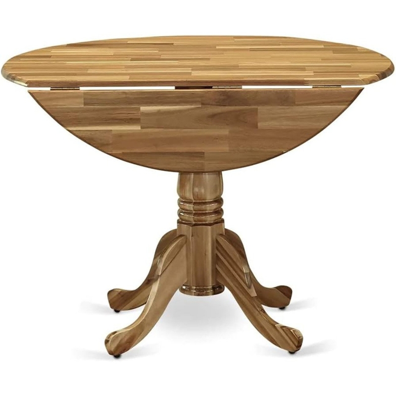 Silvas Extendable Round Solid Wood Dining Table