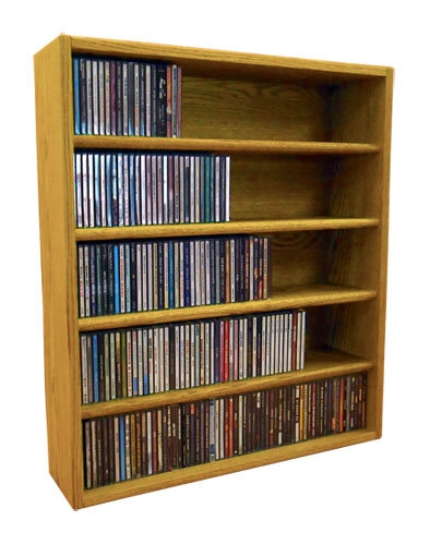 Solid Wood H Wall Mounted Media Storage