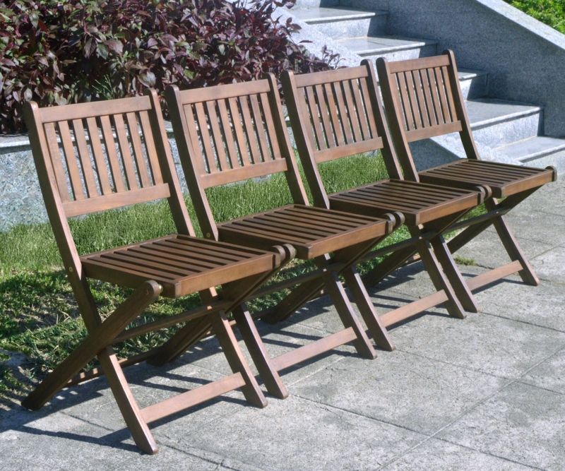 Solid Wood Patio Folding Chair Folding Chair Set