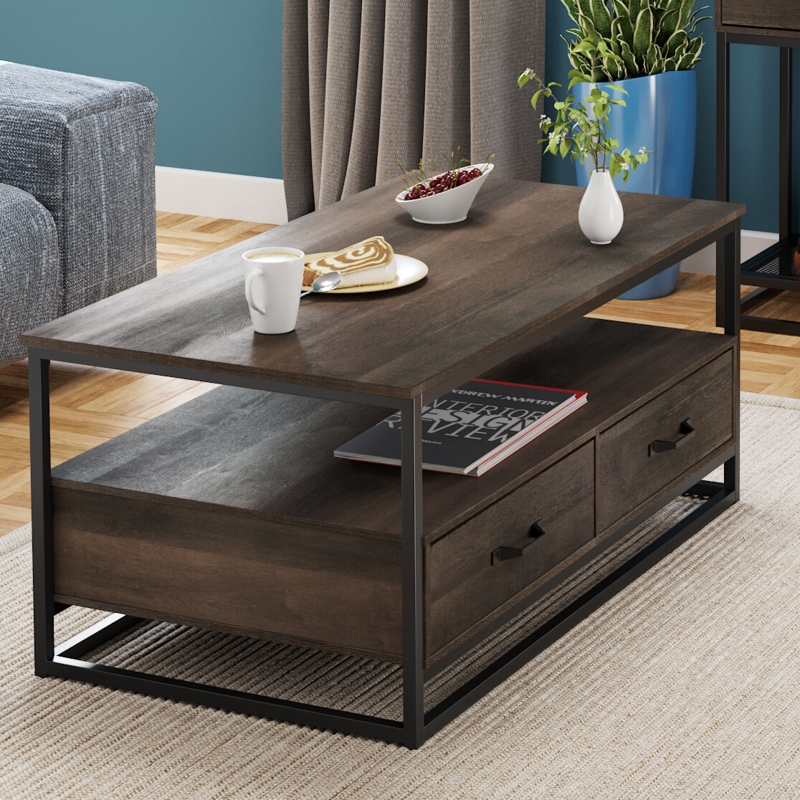 Round Industrial Coffee Table