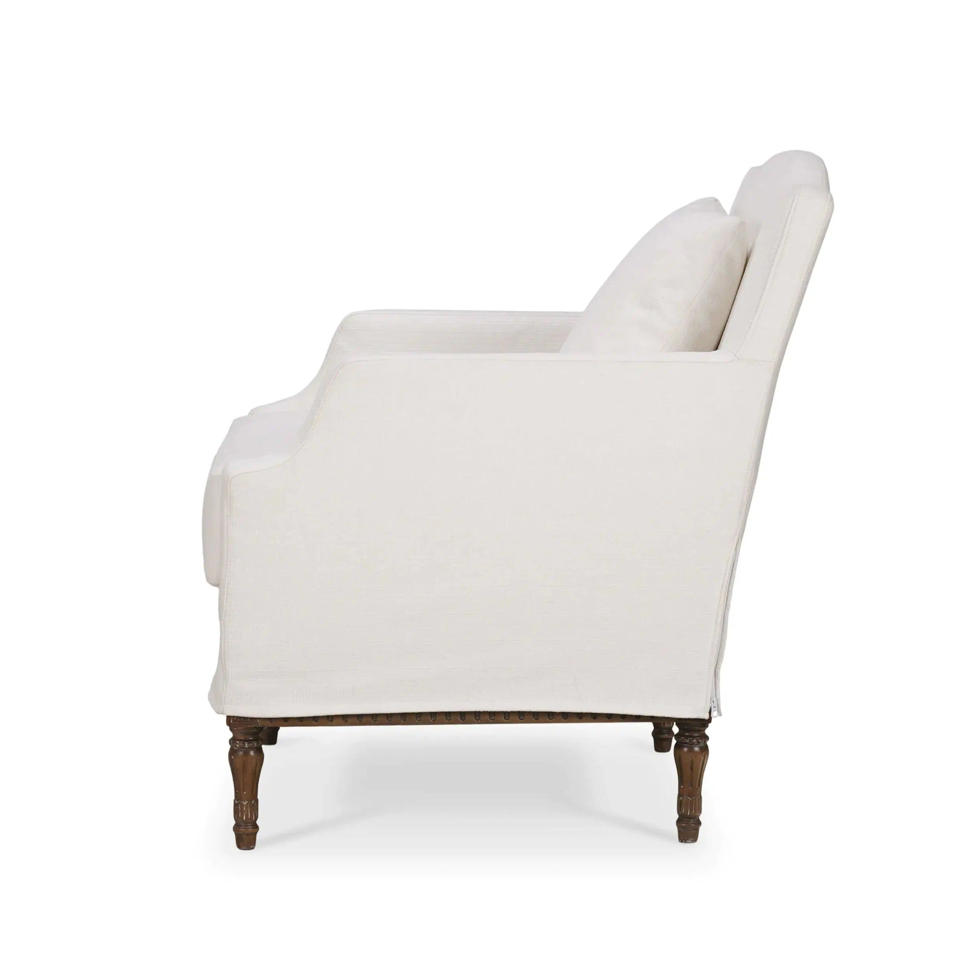 St. James Slipcovered Chair In Arctic White Performance Fabric