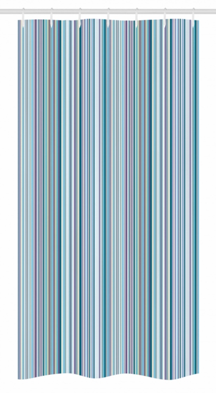 Striped Shower Curtain with Hooks Included