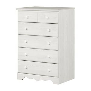 Summer Breeze 29.75 in. x 19.25 in. x 42.5 in. 5-drawer chest in White Pine