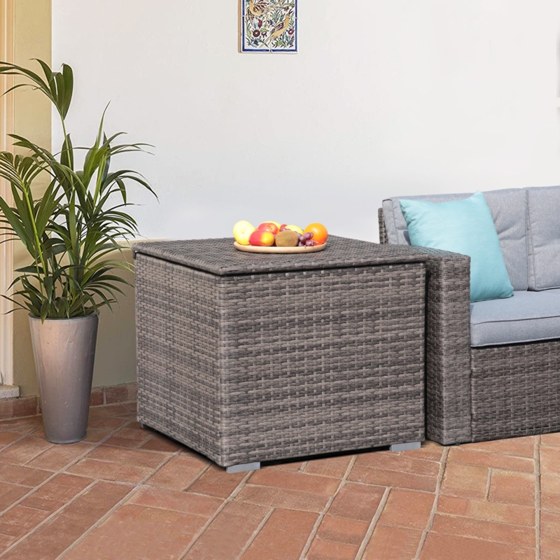 Sunsitt 88 Gallons Water Resistant Wicker Deck Box