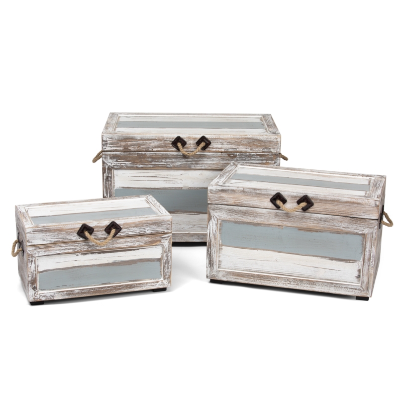 Swiftsure 3 Piece Solid Wood Vintage Trunk