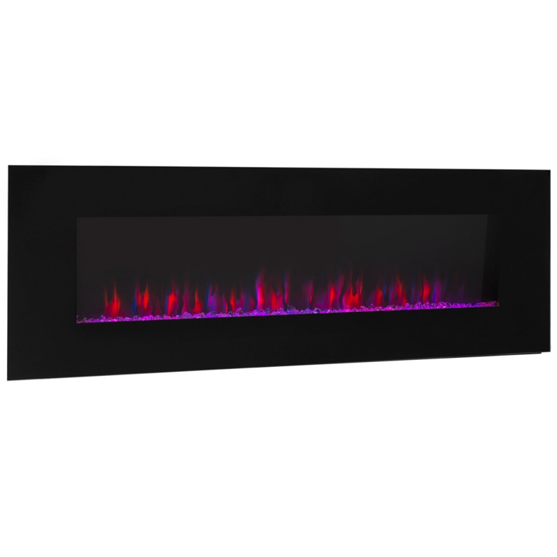 Talavera Flame Glow Wall-Mount Electric Fireplace
