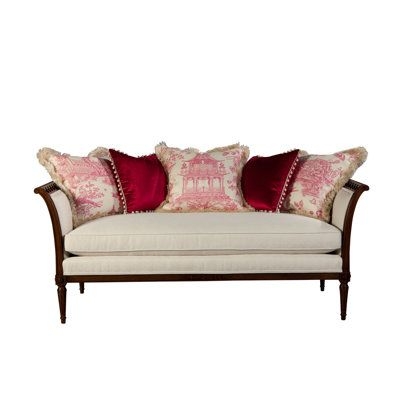Theodore Alexander Brice 73" Flared Arm Sofa in Blue | Size 33.5 H x 73.0 W x 35.5 D in | Perigold