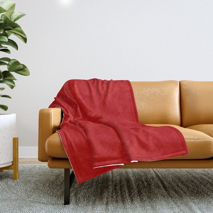 Throw Blanket | London Red - Plain Color by Alphaomega - 51" x 60" Blanket - Society6