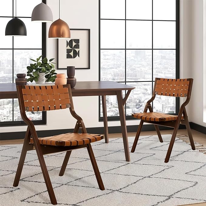 Tiamo Solid Wood Folding Stacking Side Chair