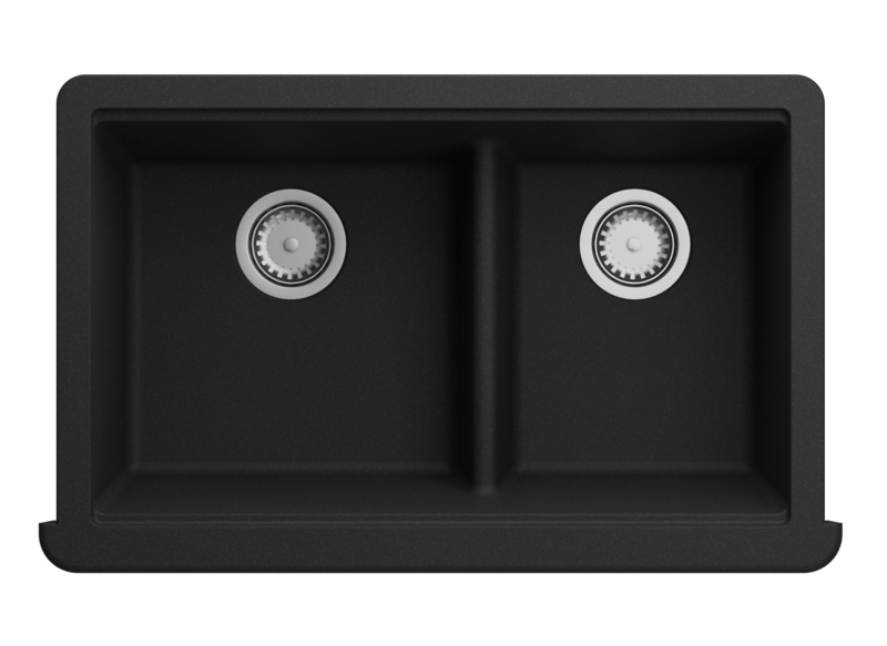 Titan Self-Trimming 33" L x 20" W Double Basin Farmhouse/Apron Kitchen Sink with Accessories
