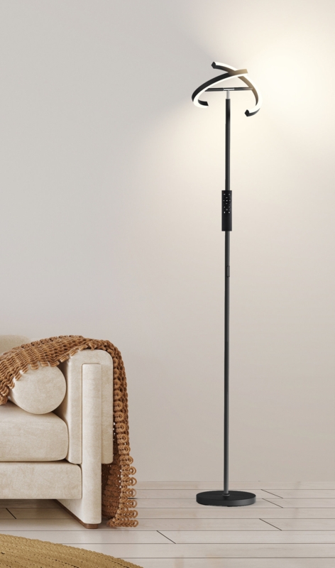 Topanga 69" LED Torchiere Floor Lamp with Remote Control