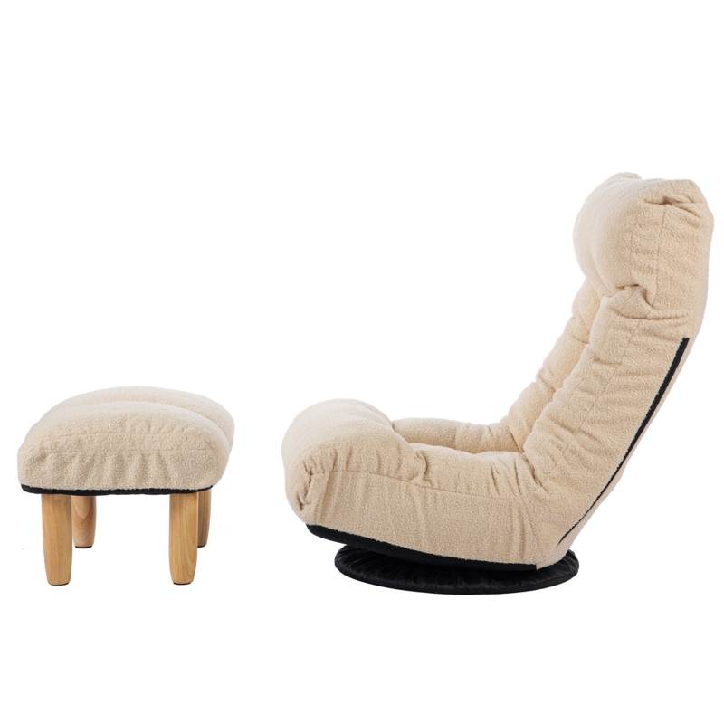 Trule Rawlinson Swiveling Rocker Game Chair in Beige