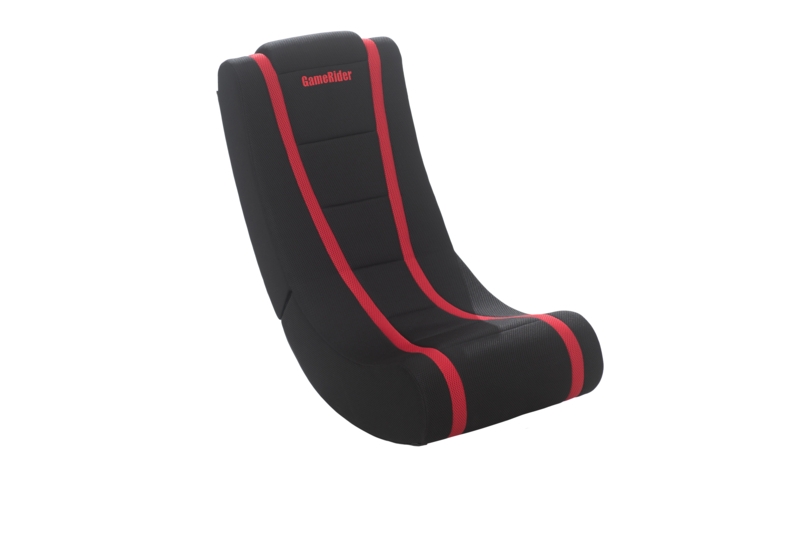 Trule Reclining Rocker Game Chair in Black/Red