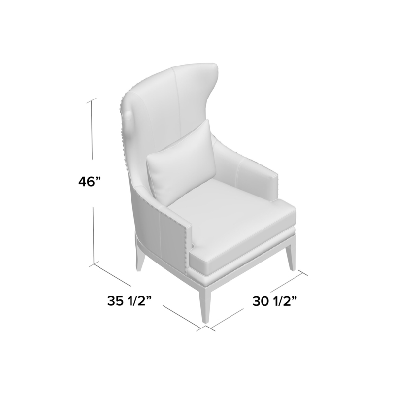 Turner Leather Wingback Chair