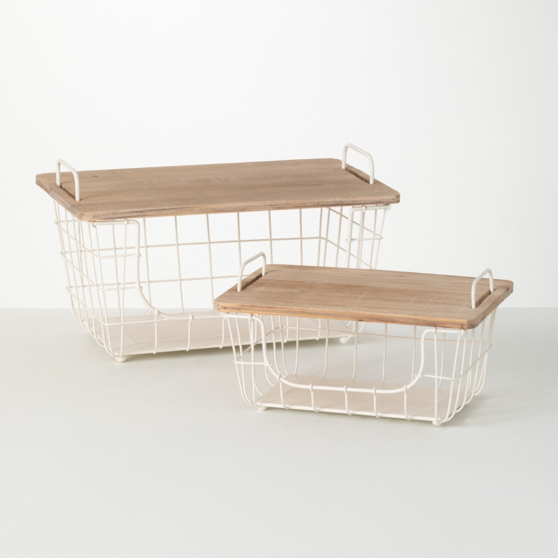 Valdes Kitchen 2 Piece Metal Bin Set