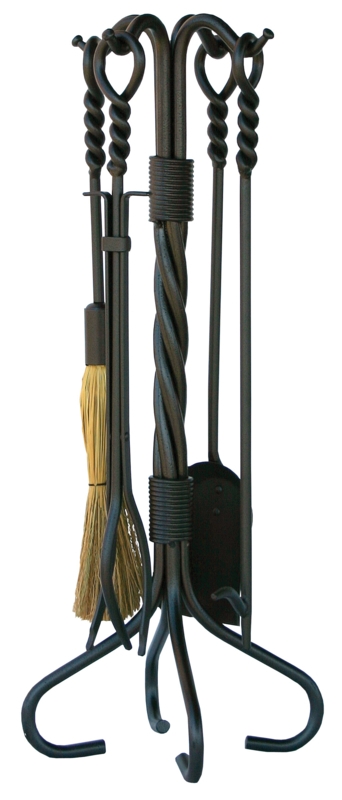 Valenti 5 Piece Iron Fireplace Tool Set