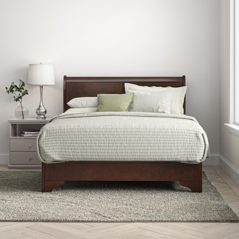 Varnamtown West Haven Low Footboard Sleigh Bed, Cappuccino