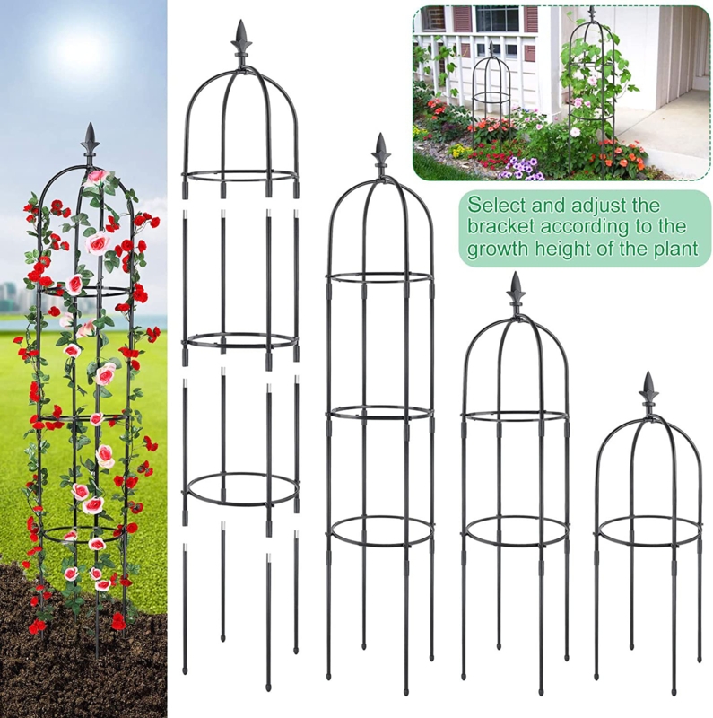 Vart 63'' H x 10.6'' W Metal Obelisk Trellis
