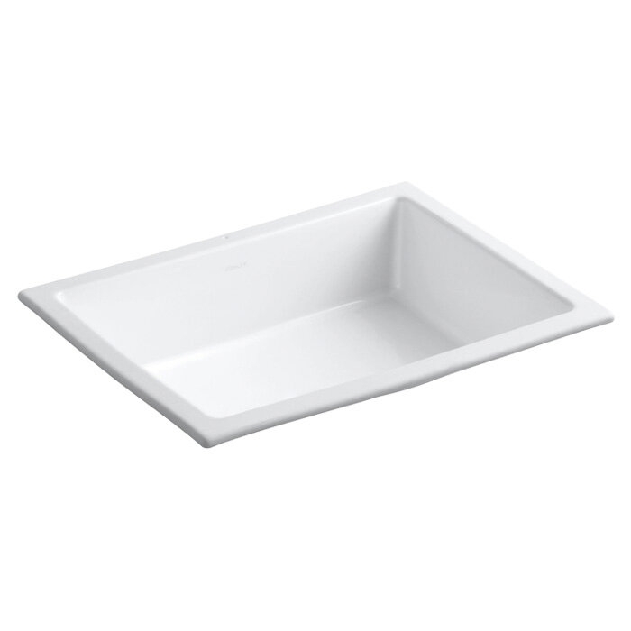 Verticyl Rectangular Undermount Bathroom Sink with Overflow