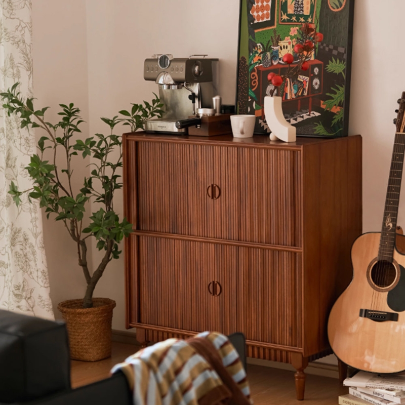 Vintage Exquisite Decorative Cabinet Living Room B Solid Wood Accent Cabinet
