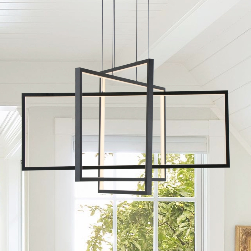 Vollmer Dimmable LED Square / Rectangle Chandelier 3-light