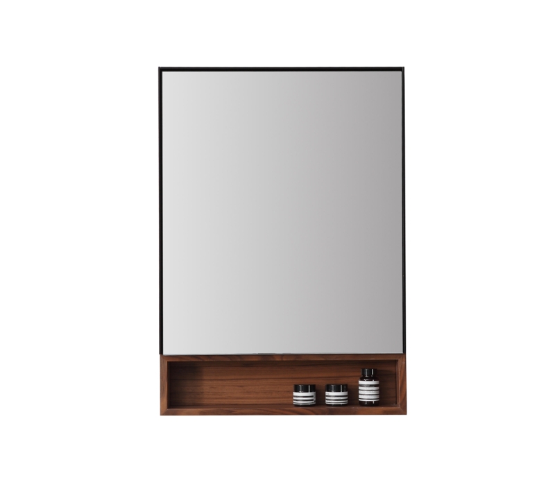 Vonda 24'' W 33.5'' H Surface Frameless Medicine Cabinet with Mirror and 4 Fixed Shelves
