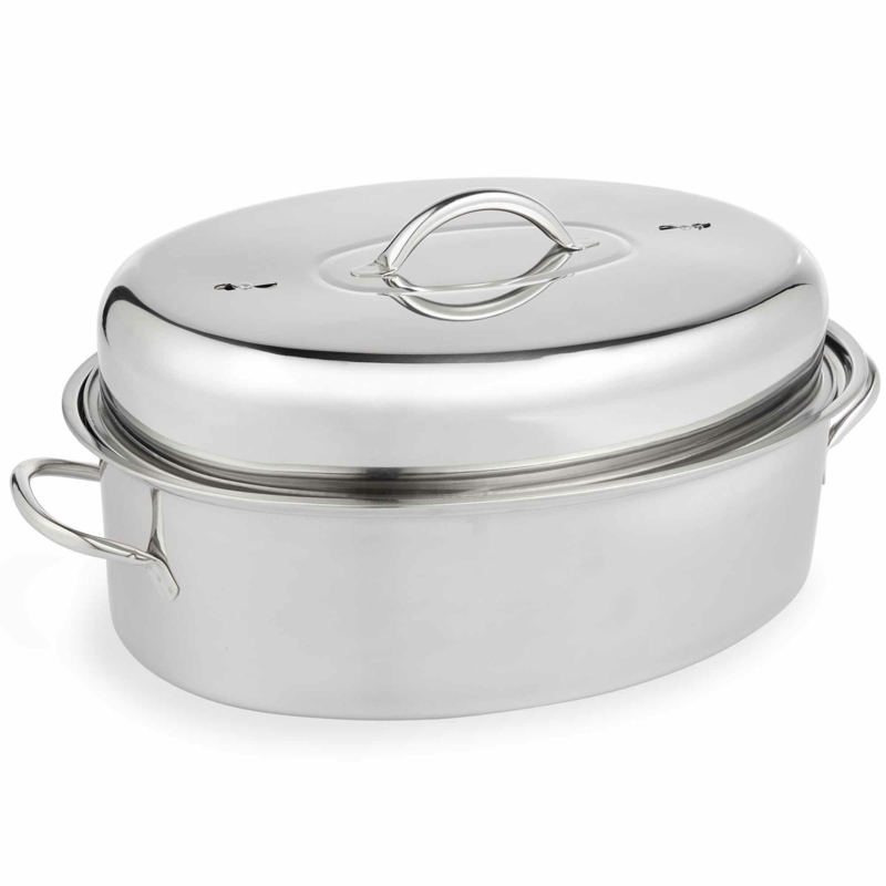 VonShef Stainless Steel Roasting Pan with Rack
