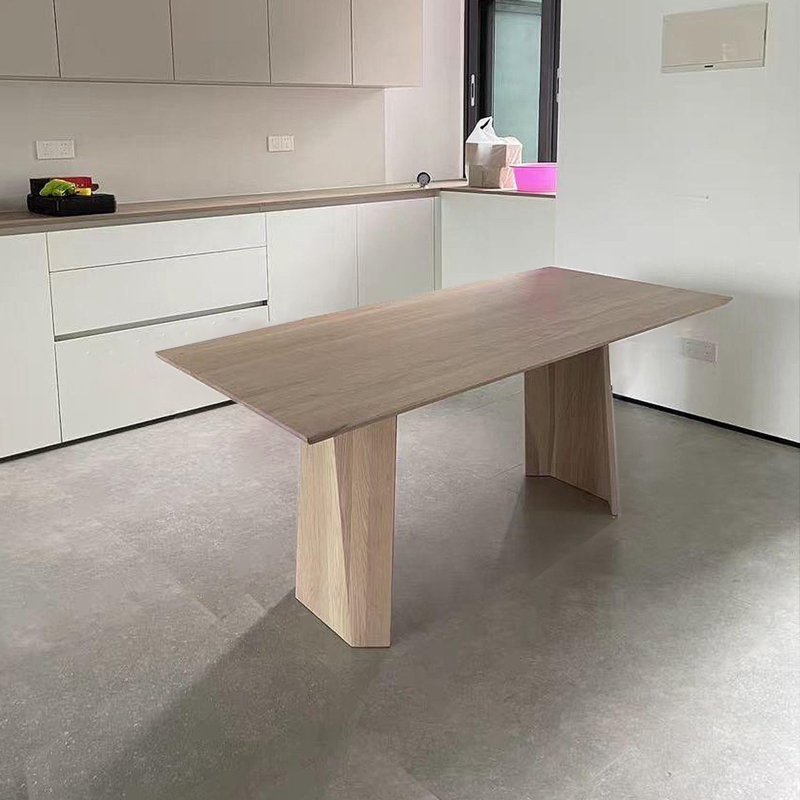 Wabi-sabi style rectangular dining table Japanese simple designer desk