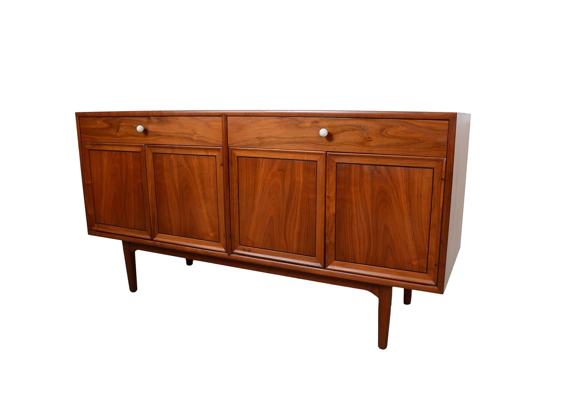 Walnut Credenza Drexel Declaration  Mid Century Modern Kipp Stewart