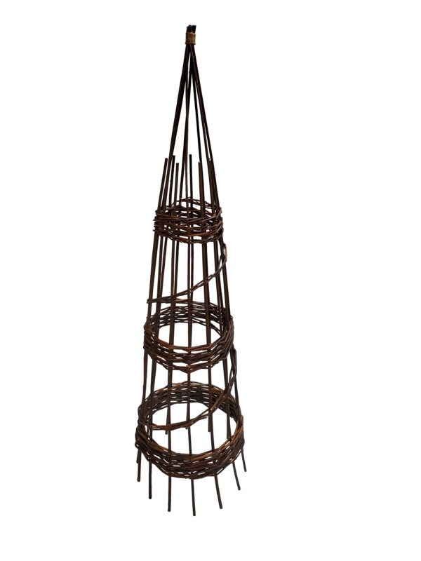 Willow Round 3 Sided Wood Obelisk Trellis