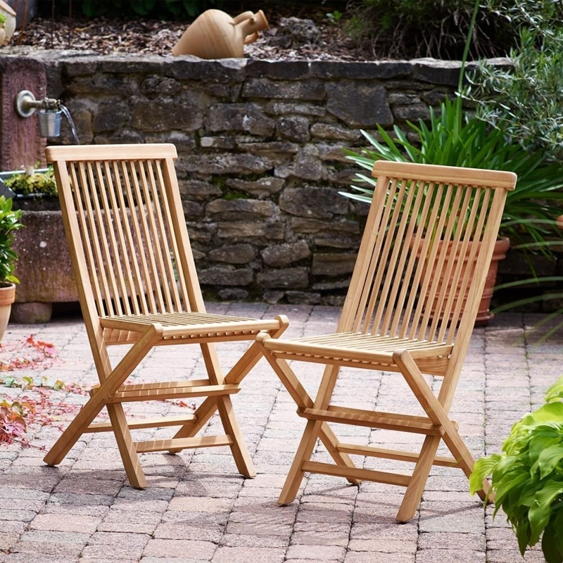 Zampino Solid Wood Patio Folding Chair Folding Chair Set