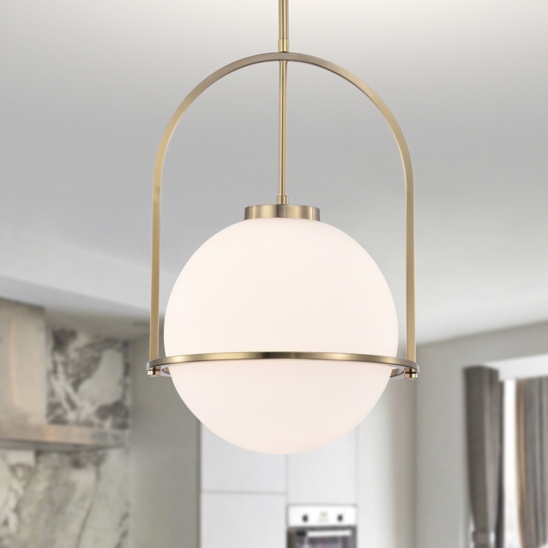1 - Light Gold Single Pendant