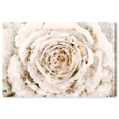 10" x 15" Brown Winter Flower Floral and Botanical Unframed Canvas Wall Art in White - Oliver Gal