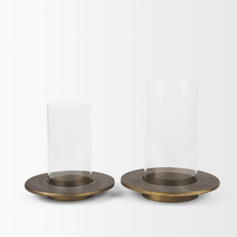 13.98'' H Metal Tabletop Hurricane