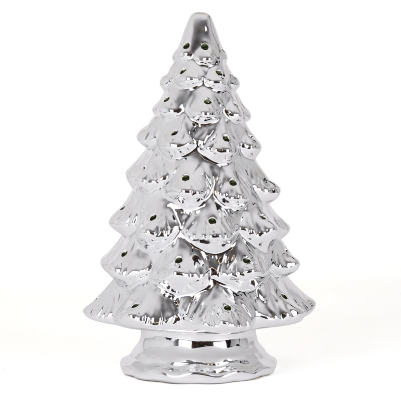 15.5" Ceramic Christmas Tree That Lights Ups - Inspired Vintage Christmas Tree