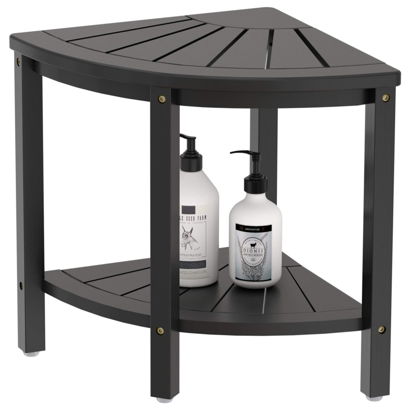 15.8'' W Wood Shower Bench