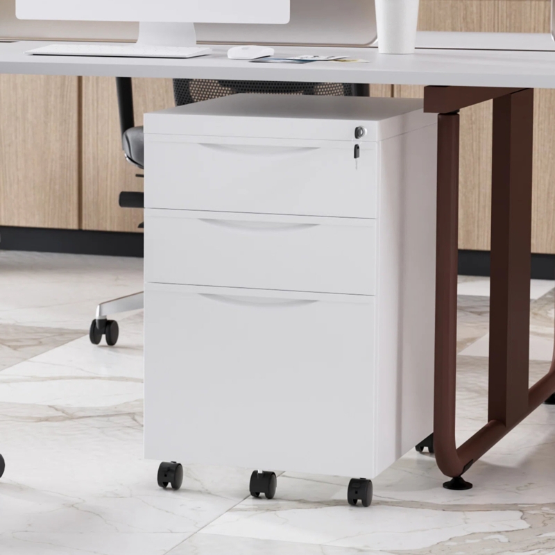 15.9'' Wide 3 -Drawer Mobile Steel File Cabinet