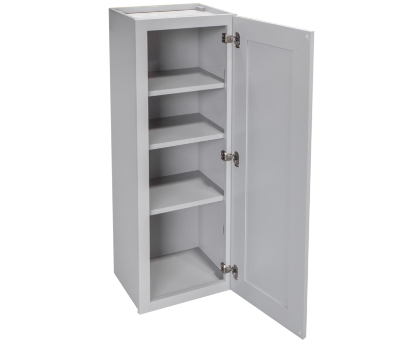 15'' W Gray Plywood Standard Wall Cabinet Ready-to-Assemble