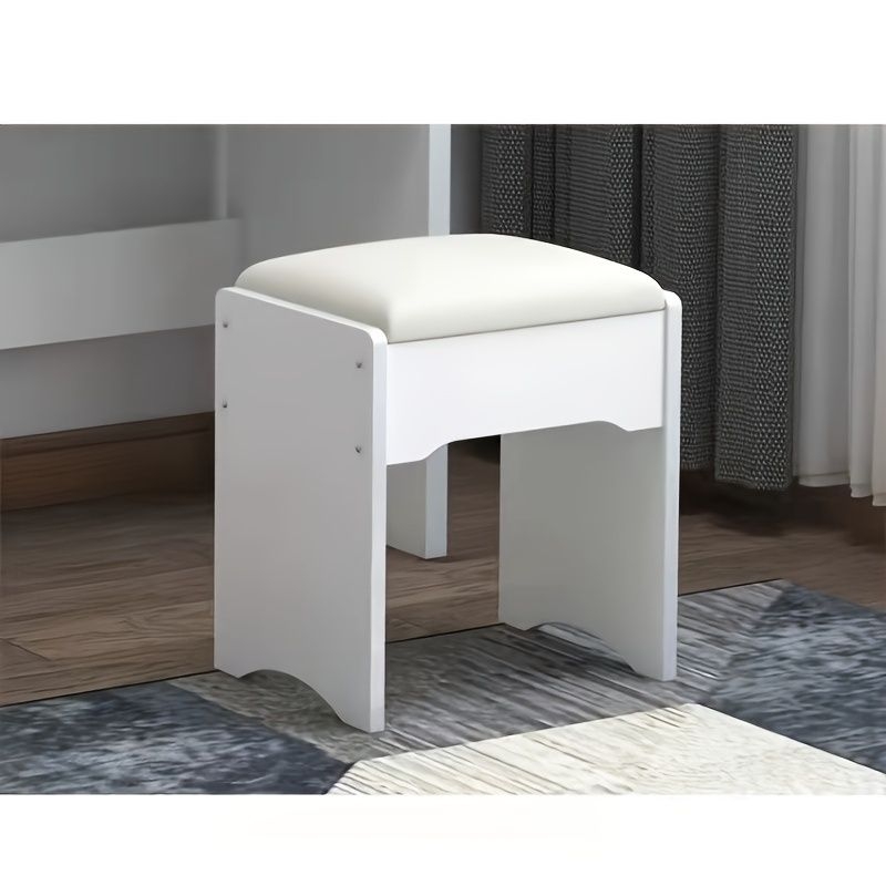 1pc Makeup Vanity, Make Up Table And Stool Set, Desk With Mirror And Stool, Sliding Vanity Mirror, With 4 Drawers & Shelves, Stylish And Compact Vanity Table And Makeup Organizer, 30.70"(w)x12.59"(d)x51.18"(h), White
