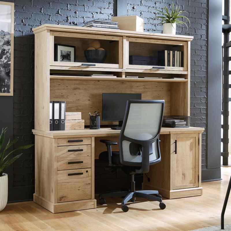 2 Computer Desk Office Set with Hutch