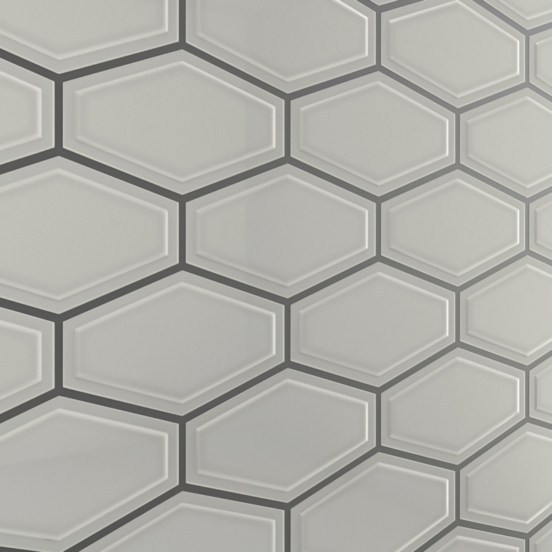 2" x 3" Elongated Hexagon Mosaic Tile