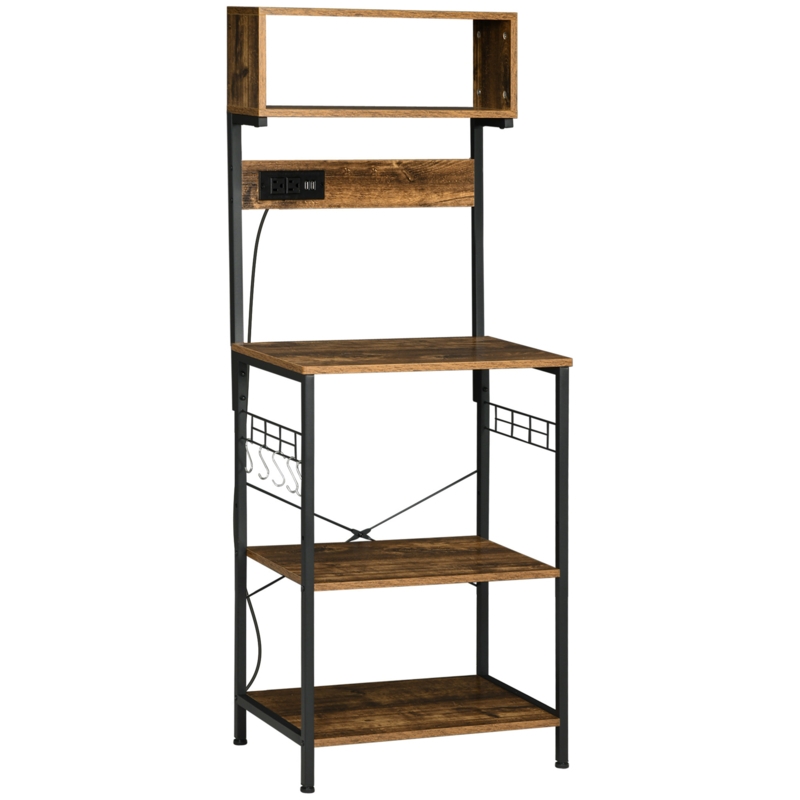 23.5'' Steel Standard Baker's Rack with Microwave Compatibility