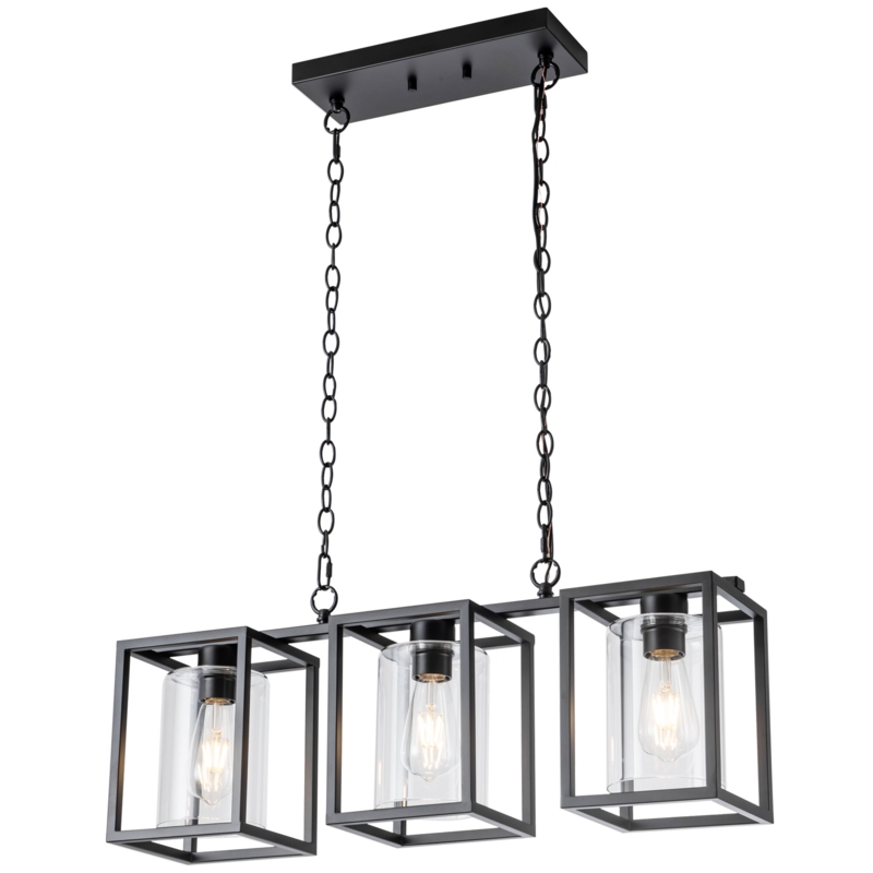 3 - Light Black Kitchen Island Pendant