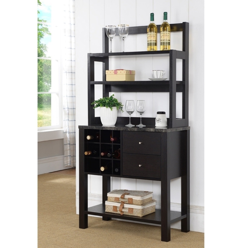 31'' Wood Standard Baker's Rack with Microwave Compatibility