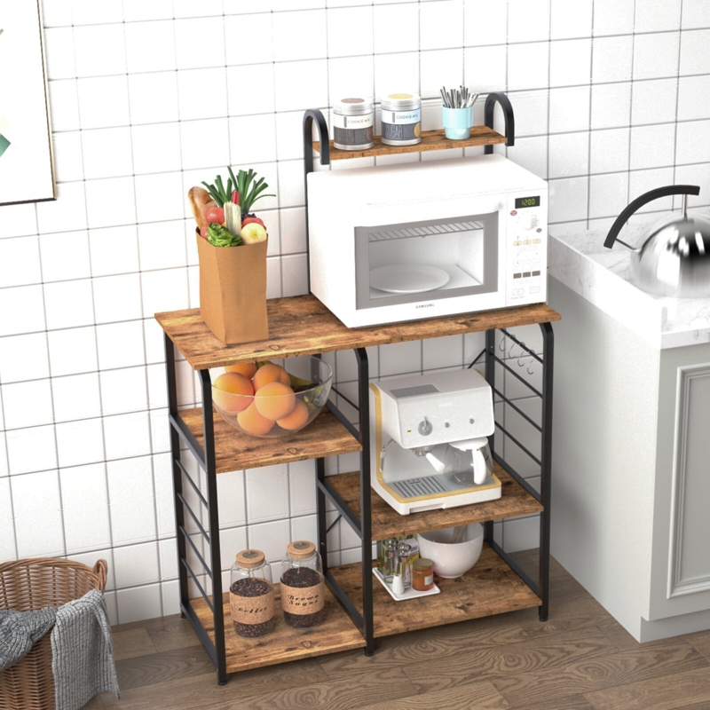 35.4'' Steel Standard Baker's Rack with Microwave Compatibility
