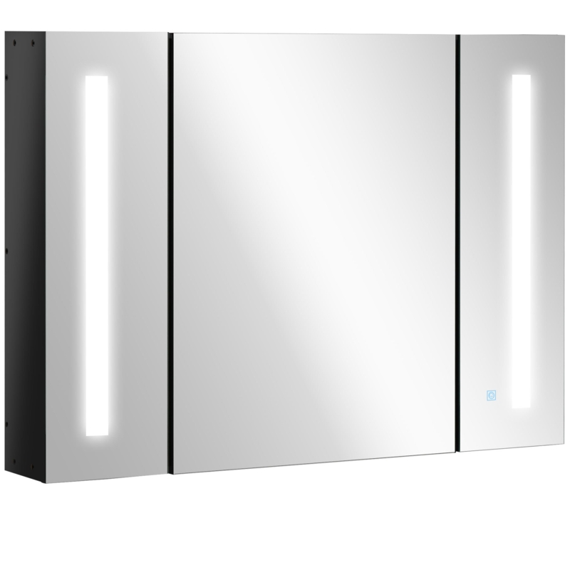 35.5'' W 25.5'' H Surface Framed Medicine Cabinet with Mirror and 3 Adjustable Shelves