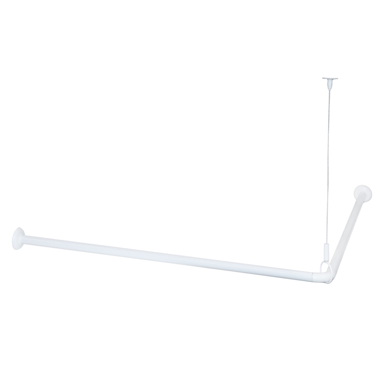 36'' L-Shaped Fixed Shower Curtain Rod